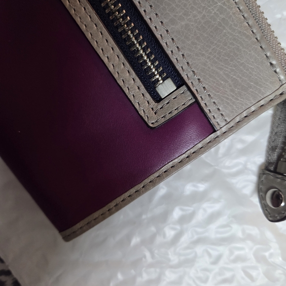Coach Plum and Taupe Women's Wallet - Picture 2 of 5